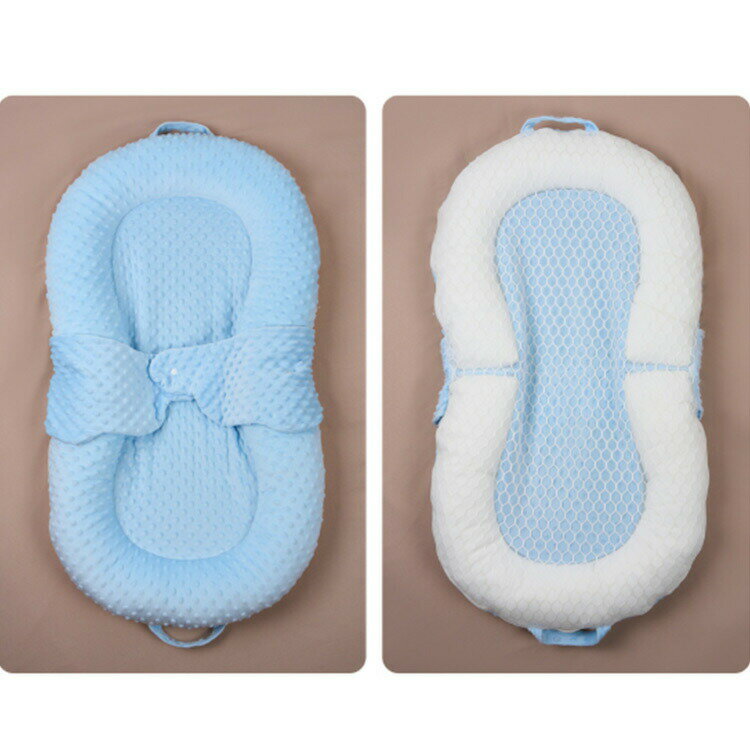 送料無料 折りたたみ 赤ちゃん ベビーベッド クッション 簡易ベッド インナーベッド 新生児 吐き戻し防止 インナーベッド 添い寝 寝返り防止 洗えるカバー コンパクト 持ち運び 出産祝い 出産準備 2