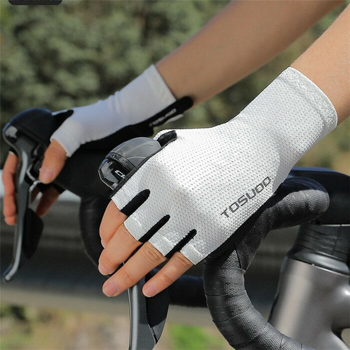 送料無料 サイクルグローブ 手袋 自転車 半指 ゲル ロードバイク クロスバイク サイクリング トレッキ..