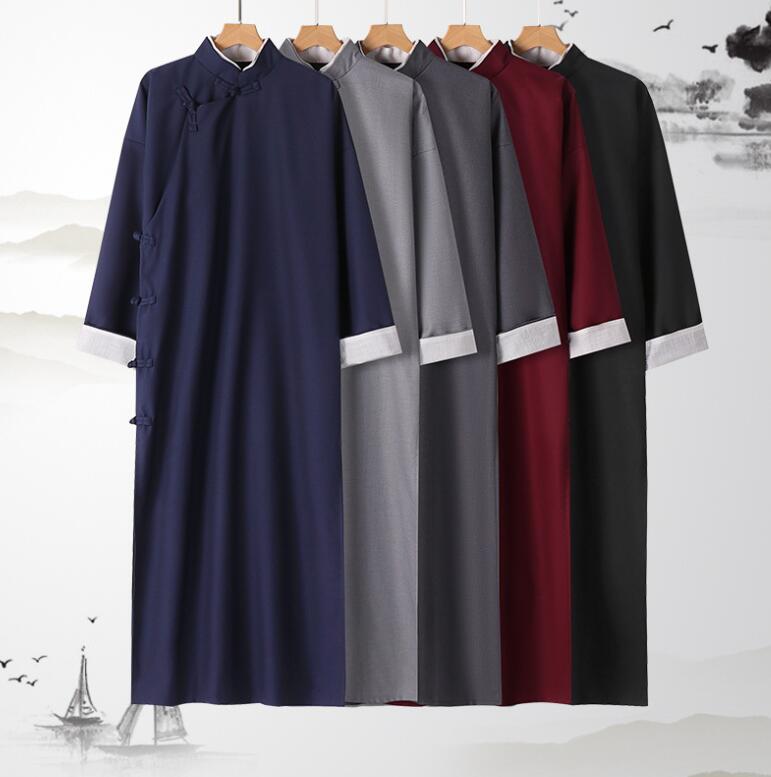 送料無料 メンズ 民国風 コート チャイナ服 長袖 立襟 漫才 コスプレ ハロウィン イベント 文化祭 舞台..