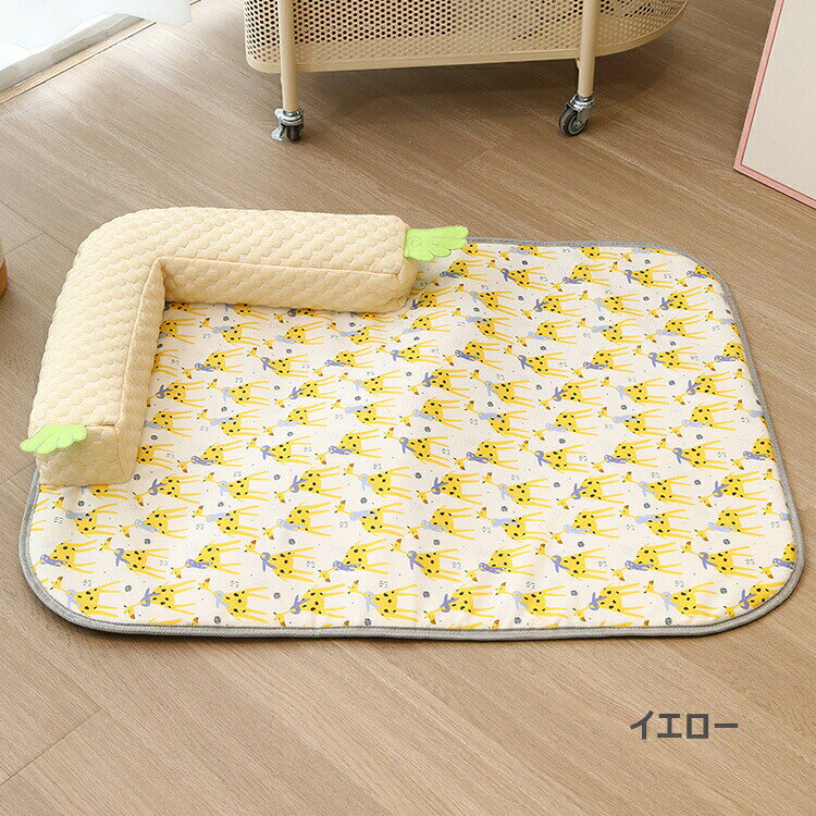 送料無料 ペットベッド ひんやり 犬 猫 枕付きマット ペットクッション ベッド ペ...