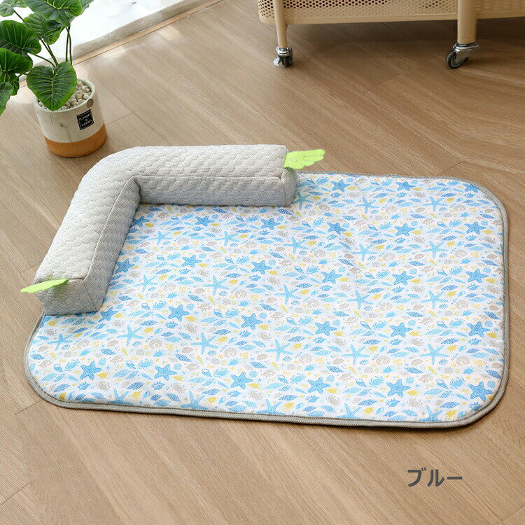 送料無料 ペットベッド ひんやり 犬 猫 枕付きマット ペットクッション ベッド ペ...
