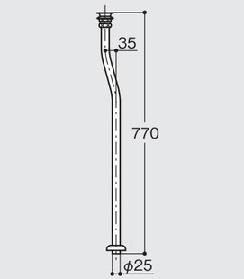 TOTO 水栓金具【TL60NL1】手洗器用排水金具付きいなずま管〔HG〕