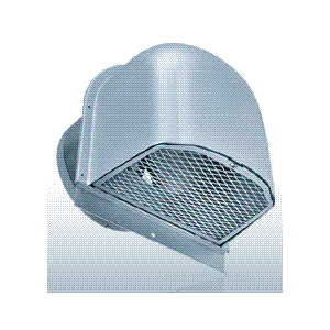 西邦工業【CFND100C】金網型・7×14ラス網・下部開閉タイプ・防火ダンパー付外壁用アルミ製換気口・深型..