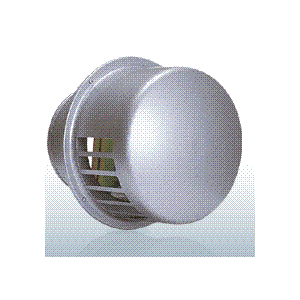 西邦工業【RCD100SC】キャップ型・防風雨板無し・防火ダンパー付外壁用ステンレス製換気口・レインキャ..