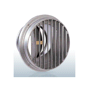 西邦工業【STD150AC】厚型・縦ガラリ・低圧損・防火ダンパー付外壁用アルミ製換気口・ベントキャップ〔..