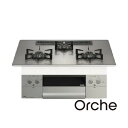 ☆7/31迄 商品券1000円付☆####♪ノーリツ ビルトインコンロ【N3WU2PWASKSTEC】Orche オルシェ S・FLAT 75cmタイプ シルバーミラーガラストップ ブラックホーローごとく