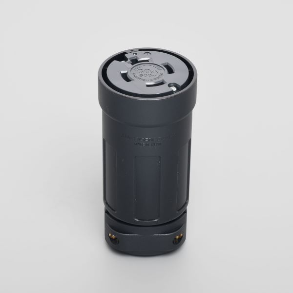 Яアメリカン電機 【4664E】黒色 コードコネクタボディ プラカバー 引掛形 60A 接地形3P 600V