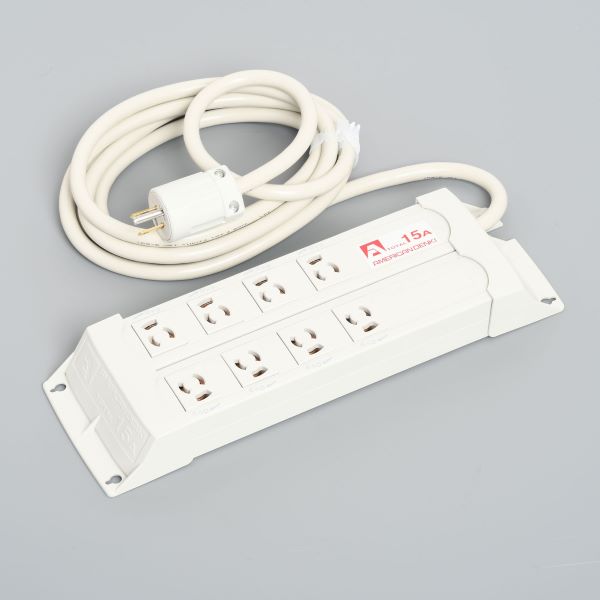 Яアメリカン電機 【KC1130H】白色 パラタップ 抜止形8ヶ口 コード3m 平刃形プラグ 125V