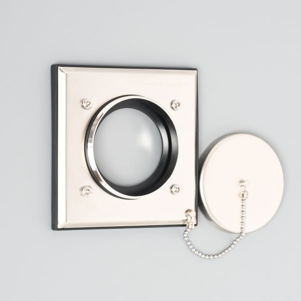 Яアメリカン電機 【W801-2】防水形プレート (耐じん・防噴流形) 多目的タイプ (穴寸法：φ58)