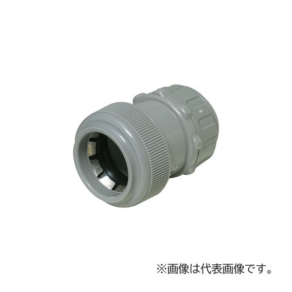 未来工業 【FPK-22YPH(10個入)】グレー コネクタ (防水型・PF管用) サイズ22 ワンタッチ型