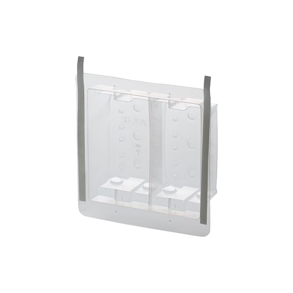 未来工業 【SB-2UADM(10個】気密カバー (インナーADタイプ) 2ヶ用(仕切付) (粘着テープ付)〔▽〕