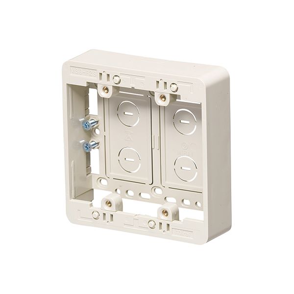 未来工業 【MSB-F2S】モダンホワイト 浅形モール用スイッチボックス (Fタイプ) 浅形(深さ33mm) 2ヶ用