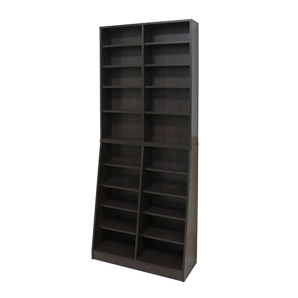 ●⊥クロシオ 【12135】(4954877121350) ダークブラウン 大容量ホームシェルフ W75 組立式