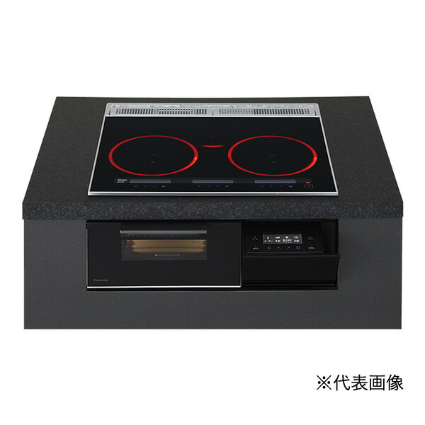 ●u.パナソニック IHクッキングヒーター【KZ-A1V6K】Aシリーズ 3口IH 幅60cm ラクッキングリル ダブル(左右IH)オールメタル対応 ジェットブラック/ブラック