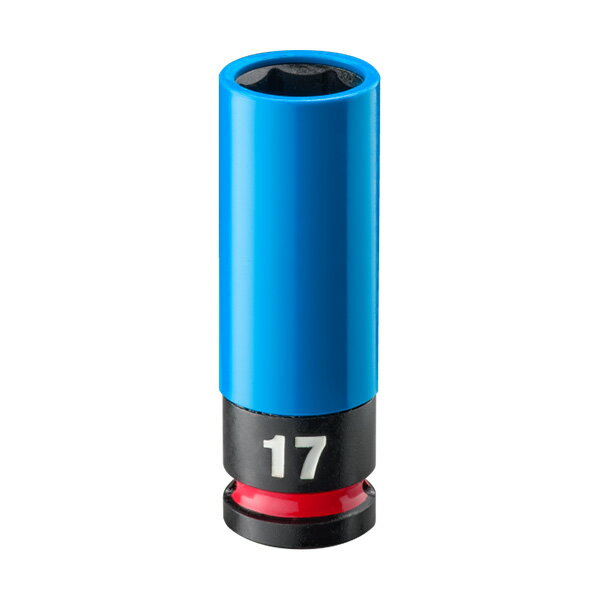 ▲●u.ミルウォーキー/Milwaukee 【4932493371A】SHOCKWAVE IMPACT DUTY ホイールナット用インパクトソケット 1/2インチ(12.7mm)角 17mm (青)