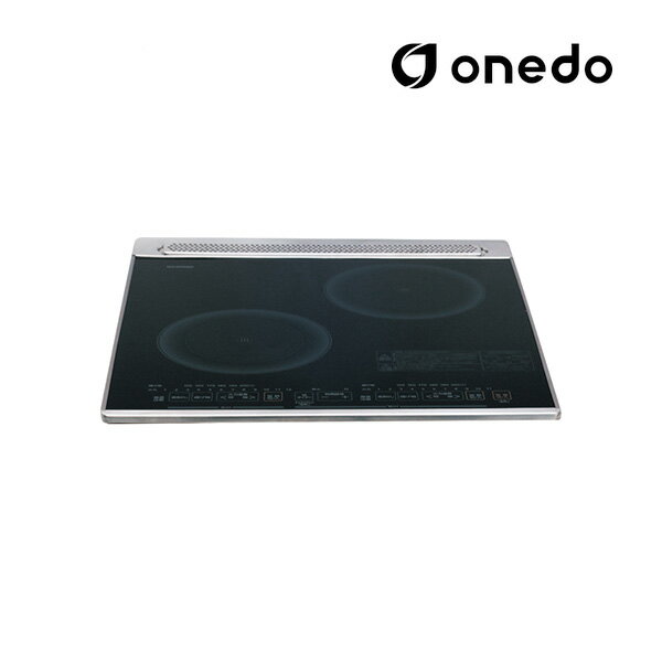 ●onedo/ワンド(旧マイセット) 調理器具【IHC-B2201-B】2口IHクッキングヒーター(ダブルIH)〔GB〕