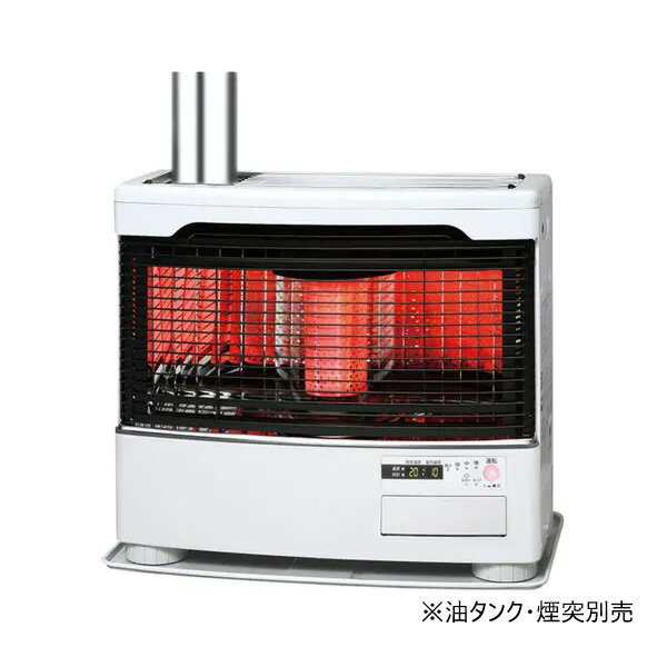 ●トヨトミ 暖房機器【HR-G6524(W)】ホワイト 煙突式ストーブ HRシリーズ バックアップ機能 セーブ運転 油タンク・煙突別売〔▽〕