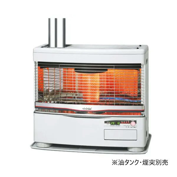 ●トヨトミ 暖房機器【HR-V6524(W)】ホワイト 煙突式ストーブ HRシリーズ バックアップ機能 セーブ運転 ..
