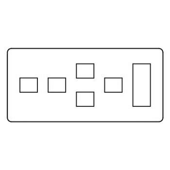 β神保電器 配線器具【WJE-11213】J・WIDE (Jワイド) コンセントプレート 5連用 8個口