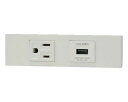 ###β神保電器 配線器具【KAG-2611PW】ピュアホワイト NKシリーズ 家具・機器用 接地コンセント+USBコンセントセット 受注生産