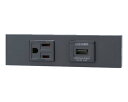 ###β神保電器 配線器具【KAG-2613SB】ソフトブラック NKシリーズ 家具・機器用 接地コンセント+USBコンセントセット 受注生産