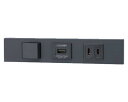 ###β神保電器 配線器具【KAG-3580SB】ソフトブラック NKシリーズ 家具・機器用 3路+USBコンセント+コンセントセット 受注生産