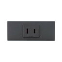 ###β神保電器 配線器具【KAG-1702SB】ソフトブラック NKシリーズ 家具・機器用 コンセントセット (シボ加工品) 受注生産