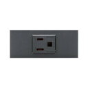 ###β神保電器 配線器具【KAG-1705SB】ソフトブラック NKシリーズ 家具・機器用 接地コンセントセット (シボ加工品) 受注生産