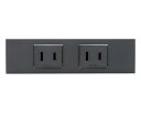 ###β神保電器 配線器具【KAG-2702SB】ソフトブラック NKシリーズ 家具・機器用 コンセントセット 2口 (シボ加工品) 受注生産