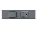 β神保電器 配線器具【KAG-2716SG】ソリッドグレー NKシリーズ 家具・機器用 3路スイッチ+接地コンセントセット (シボ加工品) 受注生産