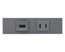 ###β神保電器 配線器具【KAG-2731SG】ソリッドグレー NKシリーズ 家具・機器用 USBコンセント+コンセントセット (シボ加工品) 受注生産