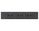 ###β神保電器 配線器具【KAG-3702SB】ソフトブラック NKシリーズ 家具・機器用 コンセントセット 3口 (シボ加工品) 受注生産
