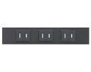 ###β神保電器 配線器具【KAG-3708SB】ソフトブラック NKシリーズ 家具・機器用 扉付コンセントセット 3口 (シボ加工品) 受注生産