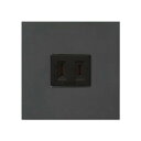 ###β神保電器 配線器具【HTL-1602SB】ソフトブラック NKシリーズ HTLコンセントセット (シボ加工品) 受注生産