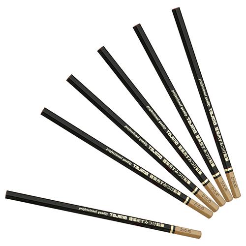 ∀タジマ/TAJIMA 【KNE6-2H】建築用すみつけ鉛筆 かため (2H) 6本入 (4975364064233)