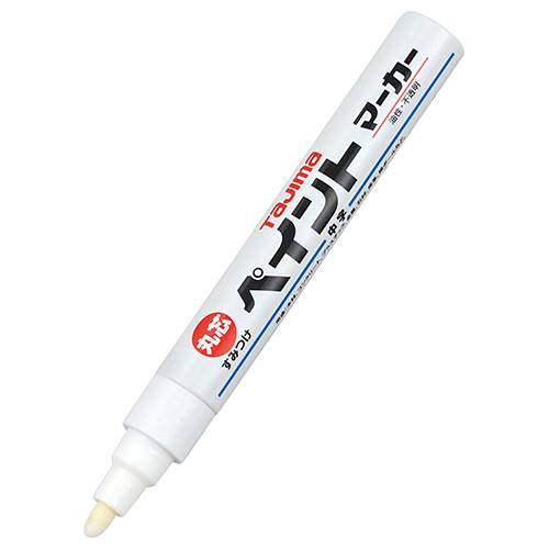 ∀タジマ/TAJIMA 【SPEM-WHI】白 すみつけペイントマーカー 硬質・長芯 (中字・丸芯) (4975364066107)