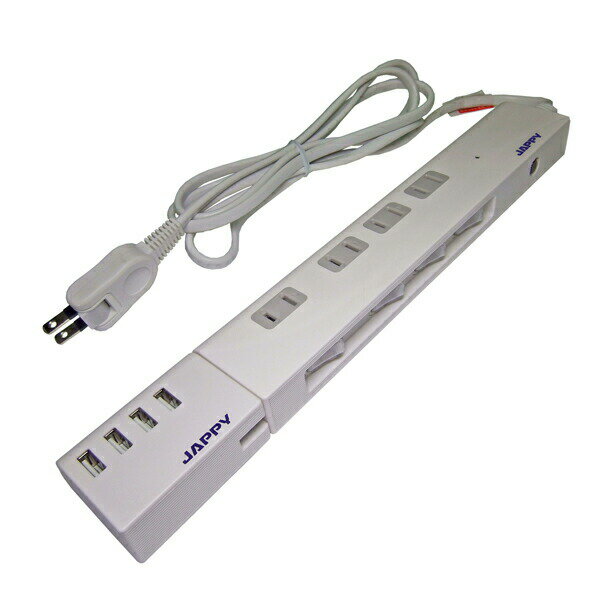 Яジャッピー/JAPPY【JUT-542SP】USB充電ポート付タップ