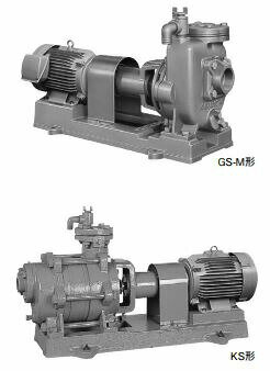 川本ポンプ60Hz 自吸タービンポンプ 2極 三相200V 5.5kW GS-M形〔GF〕