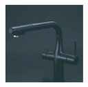 KVK 水栓金具【KM6121ECM5】浄水器専用シングルレバー式シャワー付混合栓 eレバー マットブラック 水栓本体のみ〔HB〕