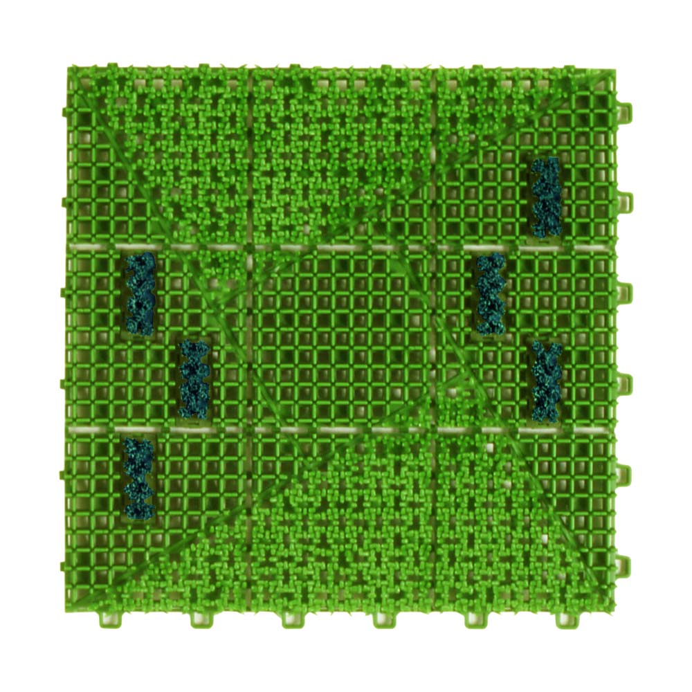 ####u.ミヅシマ工業 【402-2000】ブラシマットL 本体 グリーン 300×300mm