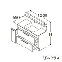 ###TOTO 【LDSFB120BDGDS1】洗面化粧台 ミドルクラス オクターブ 3Wayキャビネット 回避なし カウンター高さ800mm 間口1200mm...