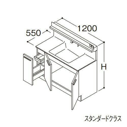 在庫状況：受注生産品(納期約1週間) ※こちらの商品はメーカー直送品となります。※こちらの商品は代引きでのお取り扱いはできません。ご入金確認後のお手配です。 ●画像は代表型番のイメージになります。型番通りの手配になりますので（色・形等）確認の上ご注文下さい。 水栓タイプ：F1 扉：スタンダード ドア枠回避：左側回避 扉カラー：ホワイト ※高さ850mmのみ台輪仕様となります。 ●洗面ボウル一体カウンター 実容量：12L 人工大理石製（不飽和ポリエステル系樹脂）カラー：ホワイト ●止水栓 ※止水栓は付属していませんので、別売品をご購入ください。 ●排水栓 ヘアキャッチャー付き ワンプッシュ排水栓 ●排水トラップ 水抜き付ハード管 防臭栓付き 床排水用 ※壁排水の場合は、別途、壁排水管LO95をお手配ください。 ●キャビネット 底板点検口付き ※形状などの詳細はメーカーの商品図面等をご確認ください。LDSFA120CJLDS1A