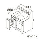 ###TOTO 【LDSFS090AJJDS1】洗面化粧台 ミドルクラス オクターブLite 片引き出し 回避なし+体重計収納あり カウンター高さ750mm 間口900mm 寒冷地 受注約1週〔GA〕(4)