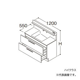 ###TOTO 【LDSFB120BCGCS2】洗面化粧台 ハイクラス オクターブ 2段引き出し 回避なし カウンター高さ800 間口1200 寒冷地 受注約1週〔GA〕