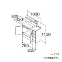 ###TOTO 【LDSFM100BEDBN1】洗面化粧台 ハイクラス オクターブスリム 片寄せボウルプラン 右片寄せボウル回避なし+体重計収納 間口1000 一般地 受注約1週〔GA〕(4)