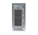 ###β神保電器 配線器具【NKRW3005SB】NKシリーズ 埋込リモコンスイッチセット トリプル ソフトブラック 受注生産