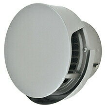MELAT/メルコエアテック 換気部材【AT-175TCWSJK5】外壁用(ステンレス製) 丸形防風板付ベントキャップ(覆い付・ワイド水切タイプ) φ175 防火ダンパー付 横ギャラリ・網〔HJ〕