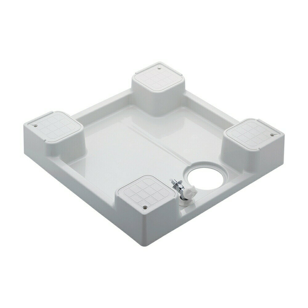 カクダイ【426-501K-W】洗濯機用防水パン(水栓つき) ホワイト〔GB〕