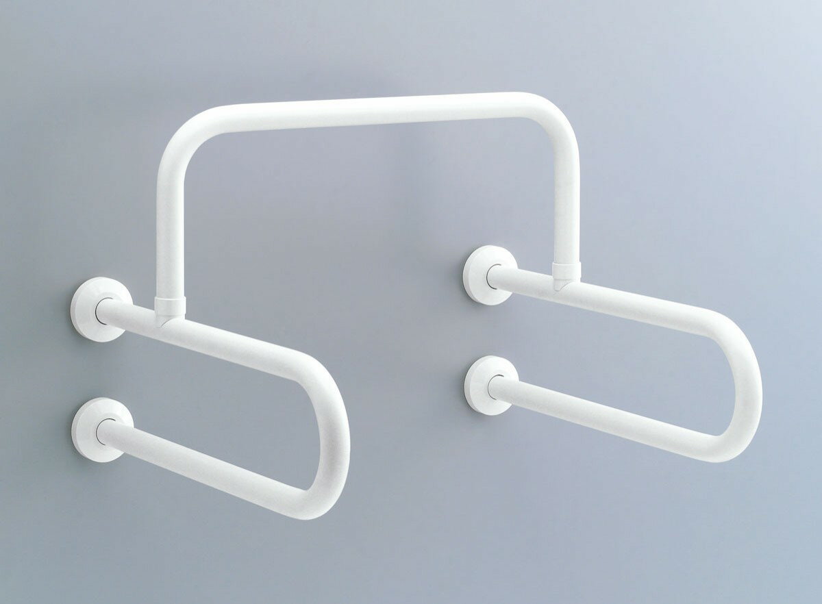 ‡‡‡INAX/LIXIL【KF-701AEJ/WA】ホワイト 小便器用手すり 樹脂被覆タイプ〔IC〕