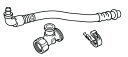 INAX/LIXIL トイレ 部材【CF-020-SET】分岐栓ホースセット(クイックファスナー接続) ホース長さ550mm〔EJ〕